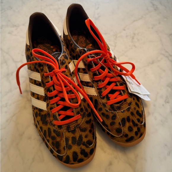 NWT Adidas Women's SL 72 OG SHOES - leopard pony hair - Picture 2 of 7